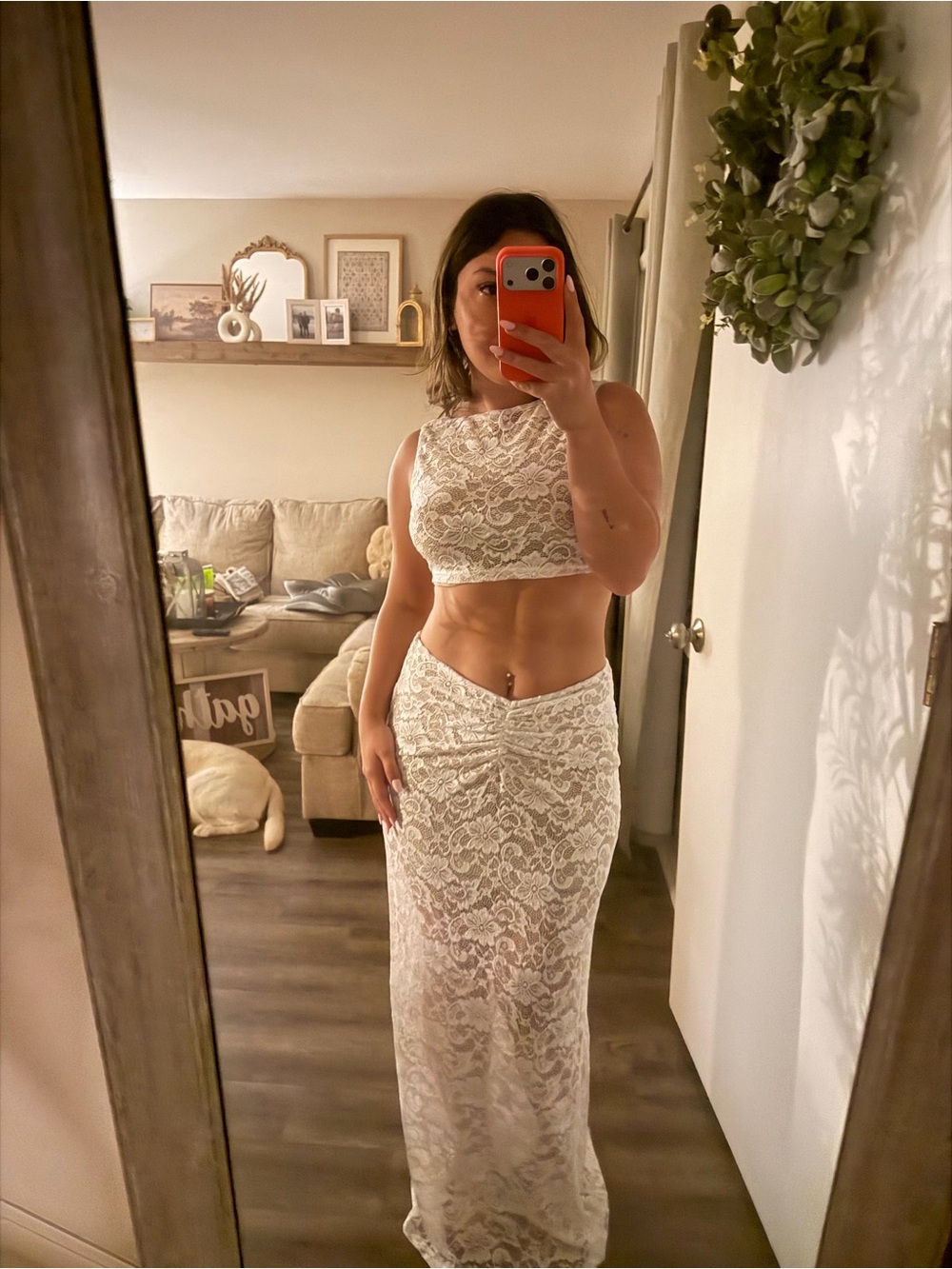 Showpo White Lace Maxi Skirt - Picture 2 of 2